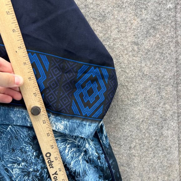 Vintage Southpole Shirt Mens XXL Blue Hawaiian Button Y2K Palm Trees Streetwear - Picture 3 of 14